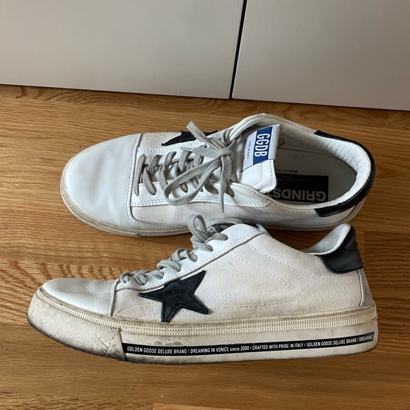 Golden Goose Shoes - Special Edition- Golden Goose Grindstar White Sneakers with Black Star
